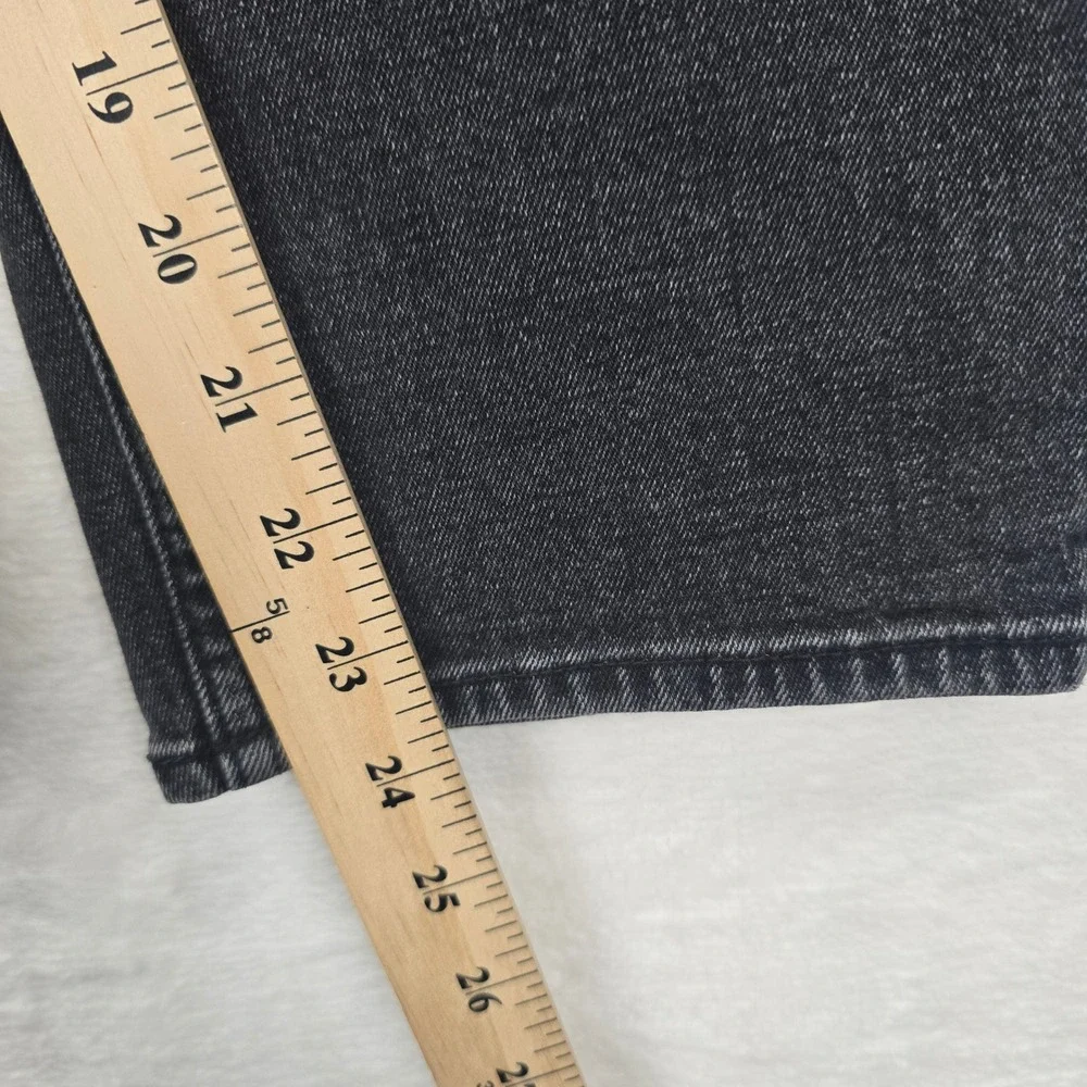 Abercrombie & Fitch Curve Love Ultra High Rise Ankle Straight Jeans Black 30/10S